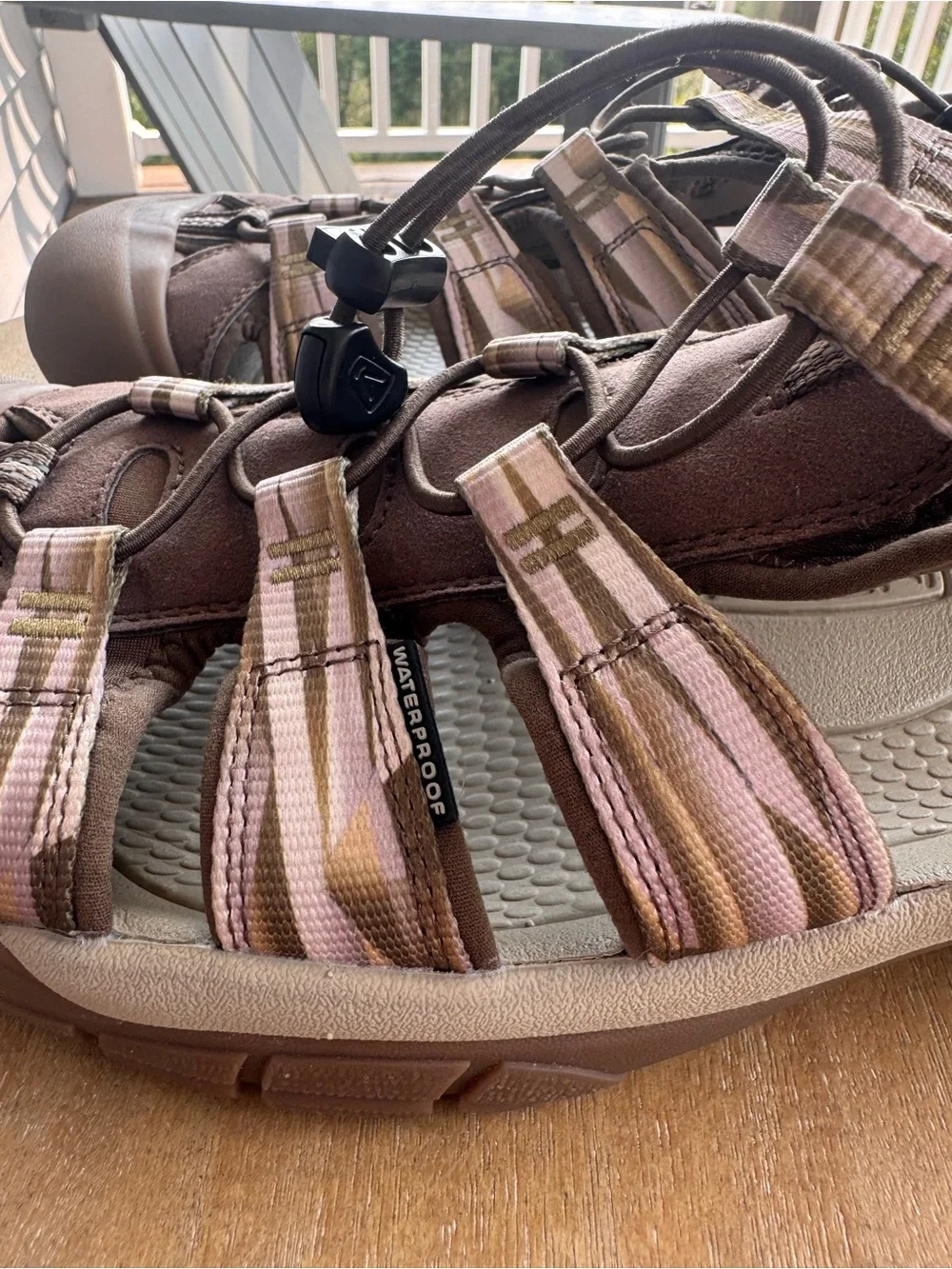 KEEN Newport H2 Men's 14 Brown Plaid Waterproof Sandals NWOT